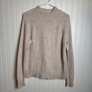 J. Crew Pinkish Heather Merino Wool/Alpaca Mock Neck Sweater Size Small M1